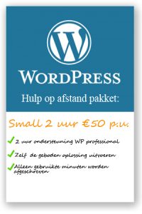 Wordpress ondersteuning hulp op afstand pakket 1