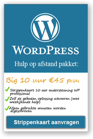 Wordpress ondersteuning hulp op afstand pakket 2