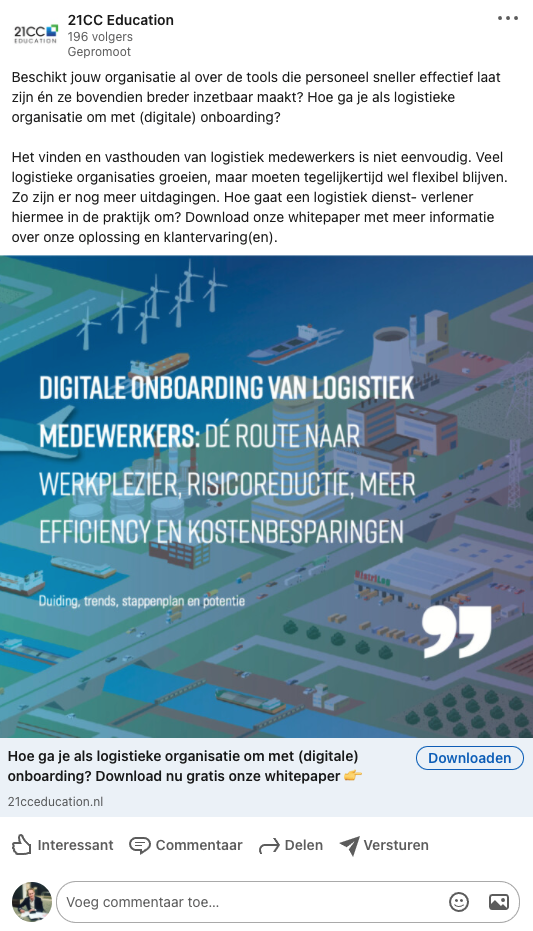 LinkedIn marketing campagne 21cc 2